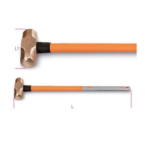   1381BA/PL 8000 Szikramentes hosszú nyelű ráverő kalapács, műanyag nyéllel - Beta - 013810888