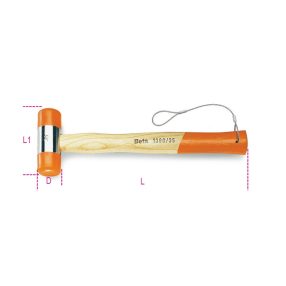 1390HS Műanyag kalapács, cserélhető végekkel, fanyéllel H-SAFE - Beta - 013904045   1390HS Műanyag kalapács, cserélhető végekkel, fanyéllel H-SAFE - Beta - 013904045