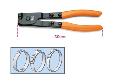 1473A OETIKER® szemesbilincs összehúzó fogó, barnított, PVC-bevonatú szárral - Beta - 014730010