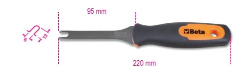 1479U/13 Kárpitpatent kiszedő szerszám, villa nemes acélból - Beta - 014790010