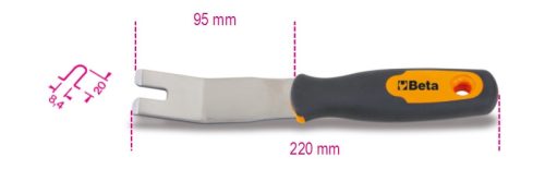 1479U/32 Kárpitpatent kiszedő szerszám, villa nemes acélból - Beta - 014790015
