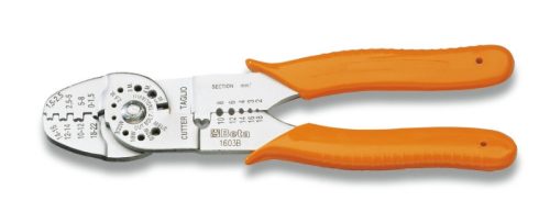 1603B Saruzófogó nem szigetelt kábelsarukhoz, nyitott modell, standard modell, krómozott, műanyag szárral - Beta - 016030010