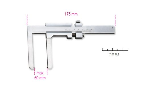 1650FD Tolómérő féktárcsához, rozsdamentes acélból, pontosság 0.1 mm - Beta - 016500050