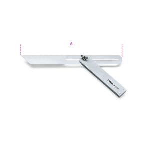   1672 Állítható szögsablon csúszó szárral, a szár és az alaplap acélból készült, krómozott - Beta - 016720030