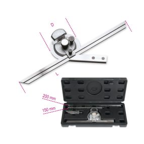   1678/C3 Dőlésszögmérő, rozsdamentes acélból, kemény dobozban - Beta - 016780030