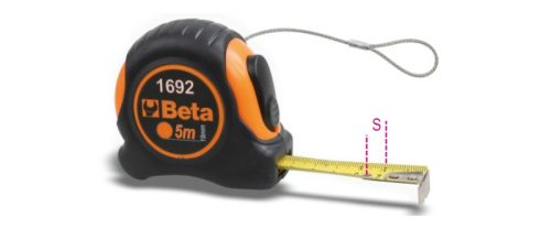 1692HS Mérőszalag, ütésálló bimateriál ABS-ház, acélszalag, pontossági osztály: II - Beta - 016924053