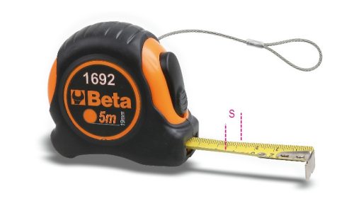 1692HS Mérőszalag, ütésálló bimateriál ABS-ház, acélszalag, pontossági osztály: II - Beta - 016924055