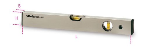 1696 1000 Vízmérték eloxált alumíniumból, 2 törésbiztos libella, pontosság: 1 mm/m - Beta - 016960010