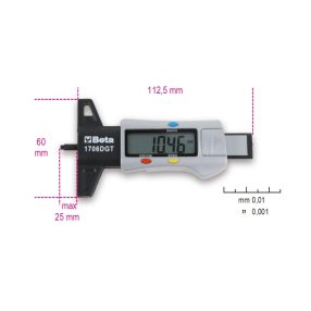   1706DGT Digitális gumiprofil-mélységmérő - Beta - 017060011