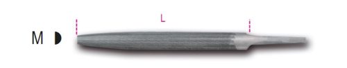 1718A6/M Félkerek egyengető reszelő markolat nélkül - Beta - 017180027