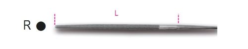 1718A6/R Kerek egyengető reszelő markolat nélkül - Beta - 017180029