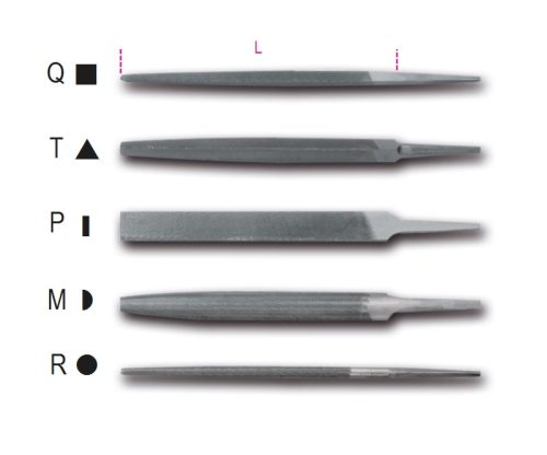 1718A8/Q Szögletes egyengető reszelő markolat nélkül - Beta - 017180031