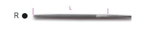 1718A8/R Kerek egyengető reszelő markolat nélkül - Beta - 017180039