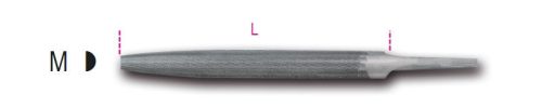 1718D10/M Félkerek nagyoló reszelő markolat nélkül - Beta - 017180147