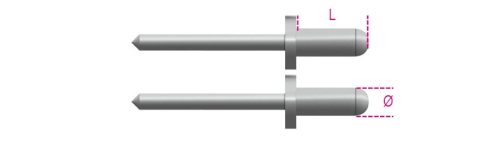 1741RV 3,8K Alumínium szegecsek - Beta - 017410193