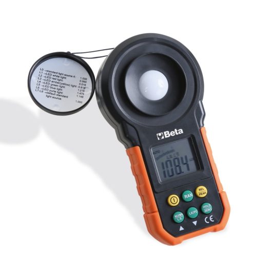 1760LX Hordozható digitális luxmérő, csúszásmentes és ütésálló gumi borítással - Beta - 017600820