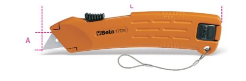 1772HHS Kés behúzható pengével, 1 tartalék pengével H-SAFE - Beta - 017724029
