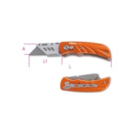   1777T Behúzható pengéjű kés acélból, 5 tartalékpengével szállítva - Beta - 017770030