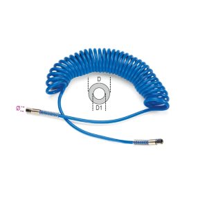   1915C/L 8X12 PUR-levegős spiráltömlő, 95 Shore, 15 méterre kihúzható - Beta - 019150115