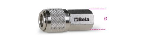 1917 JF Golyórögzítésű gyorscsatlakozó hüvely ázsiai modellekhez belső GAS menet, hengeres BSP 1/4" - Beta - 019170456