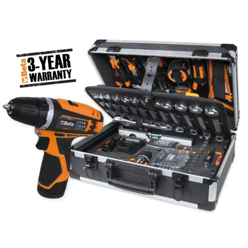 BW 2056E 12V/19P Worker 147 darabos szerszámkészlet és 12V fúrócsavarozó táskában - Beta - 020566032