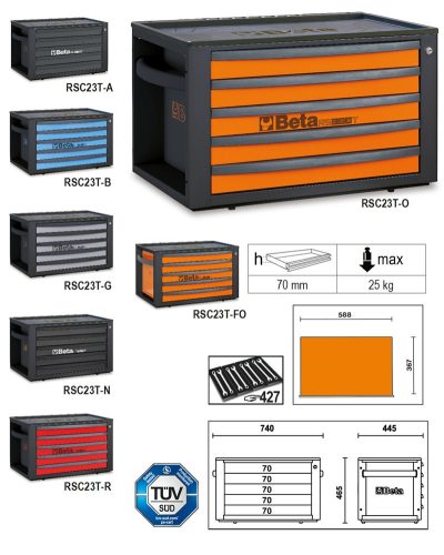 RSC23T-R-5 FIÓKOS SZERSZÁMOS LÁDA - Beta - 023003023