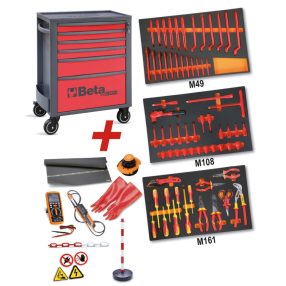   2400 RSC24/6-VEM 6 fiókos szerszámkocsi és 81 darabos szerszámkészlet hibrid és elektromos gépjárművek javításához és karbantartásához - Beta - 024004016