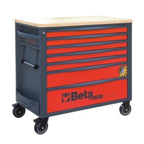 RSC24AXLP/7-R 7 fiókos szerszámkocsi fa munkalappal és borulásgátló rendszerrel, hosszú modell - Beta - 024004573   RSC24AXLP/7-R 7 fiókos szerszámkocsi fa munkalappal és borulásgátló rendszerrel, hosszú modell - Beta - 024004573