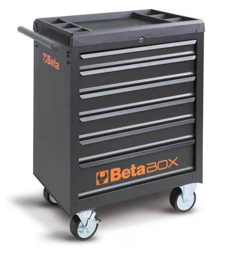 BW C04BOX-A VU Worker 6 fiókos szerszámkocsi 196 darabos szerszámkészlettel, szürke - Beta - 024006301