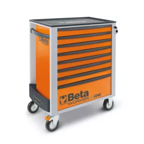   BW 2400S-G8/E-L Worker 8 fiókos szerszámkocsi 398 darabos szerszámkészlettel, szürke - Beta - 024006342