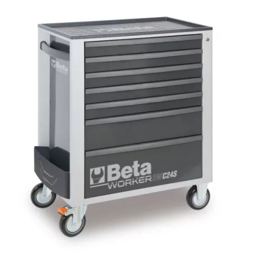 BW 2400S-G7/AUTO Worker 7 fiókos szerszámkocsi 262 darabos szerszámkészlettel, szürke - Beta - 024006852