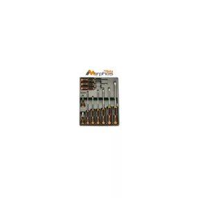   T167MH ABS szerszámtálca Morphos lapos csavarhúzókkal 11db-os - Beta - 024240182