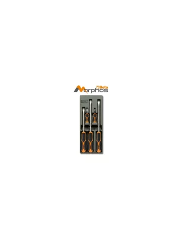 T201MH ABS szerszámtálca Morphos lapos csavarhúzókkal 5db-os - Beta - 024240251