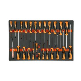   M195 Habszivacs tálca BetaGrip csavarhúzókkal hasított fejű, Phillips® és Torx® csavarokhoz - Beta - 024500195