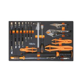   M78 Habszivacs tálca csuklós dugókulcsokkal, fogókkal és mérőeszközökkel - Beta - 024500878