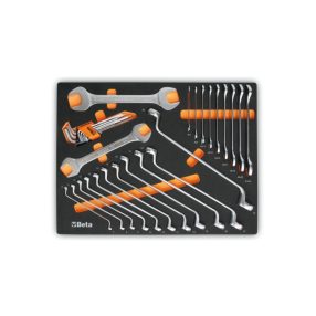   MM30 EVA habszivacs tálca villáskulcsokkal, hajlított csillagkulcsokkal és hajlított imbuszkulcsokkal - Beta - 024580030