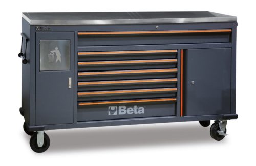 C45PRO MWS/X 7 fiókos szerszámkocsi beépített hulladéktartóval - Beta - 045000181