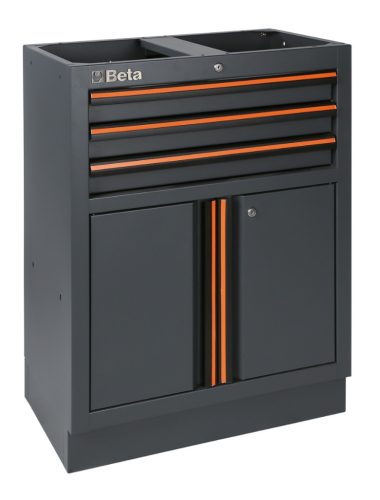 C45PRO M3A 3 fiókos, 2 ajtós rögzített modul a C45PRO műhelyberendezés összeállításhoz - Beta - 045000231