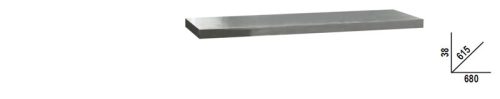 C45PRO 2.0 PXE/1-0,7MT C45PRO 2.0 rozsdamentes acéllal fedett MDF munkalap, 680 mm x 615 mm - Beta - 045002131