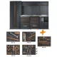 C45PRO 2.0 X/268UT műhelyberendezés összeállítás, inox/MDF munkalap, 268 darabos Worker szerszámkészlettel - Beta - 045009158