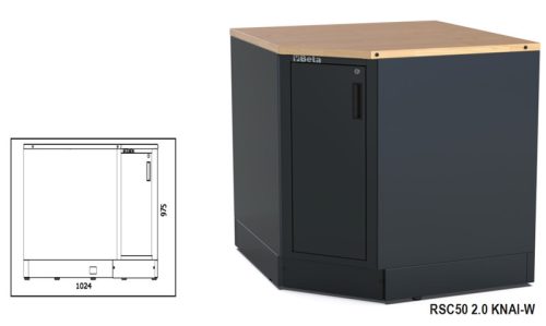 RSC50 2.0 KNAI-W Alsó sarok modul az RSC50 2.0 műhelyberendezés összeállításhoz - Beta - 050001337