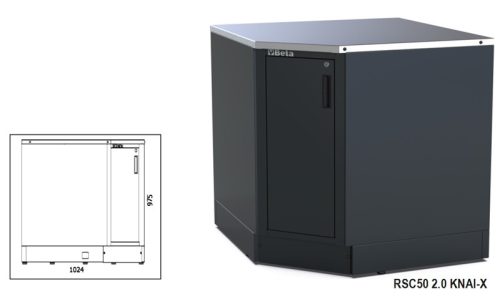 RSC50 2.0 KNAI-X Alsó sarok modul az RSC50 2.0 műhelyberendezés összeállításhoz - Beta - 050001338