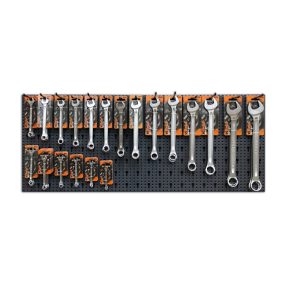 6600 M/14K 150 darab szerszámból álló készlet szerszámtartóval, fal nélkül - Beta - 066009014   6600 M/14K 150 darab szerszámból álló készlet szerszámtartóval, fal nélkül - Beta - 066009014