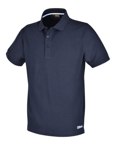 7552BL M Három gombos munka pólóing, piqué pamut, 200 g/m3, kék - Beta - 075520302