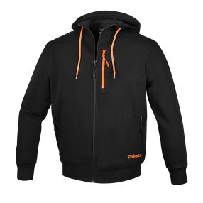   7665N Hosszú ujjú felső, hosszú cipzáras, fekete, M - Beta - 076650002