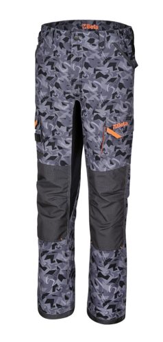 7818CM Sokzsebes munkanadrág, tartós, kényelmes és praktikus. Egyedi terepszínű design. XS - Beta - 078180300