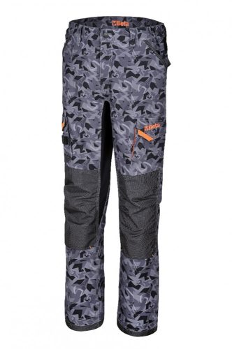 7818CM Sokzsebes munkanadrág, tartós, kényelmes és praktikus. Egyedi terepszínű design. XXXL - Beta - 078180306