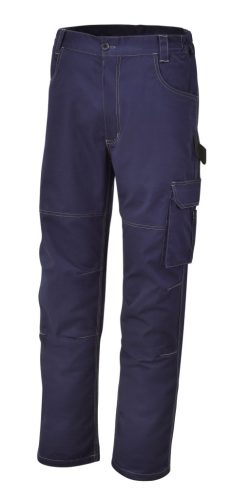 7840BL T/C twill munkanadrág 245g, kék. Derékban oldalt elasztikus. XS - Beta - 078400100