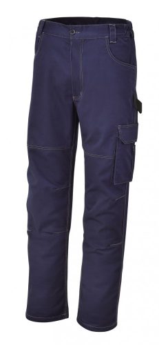 7840BL T/C twill munkanadrág 245g, kék. Derékban oldalt elasztikus. L - Beta - 078400103