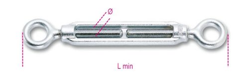 8005Z M22 Mindkét oldalon szemes feszítőszerelvény, galvanizált - Beta - 080050122